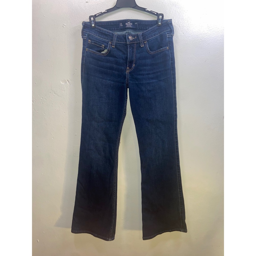 Hollister Y2K Flare Western Low Rise Bootcut Jeans Dark Wash Soft Stretch Denim
